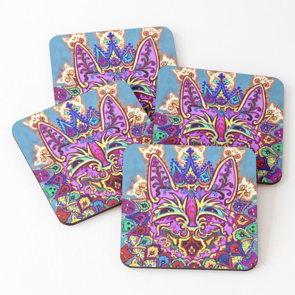 Item preview, Cat with Cat Necklace by Louis Wain designed and sold by WonderweissStudio.