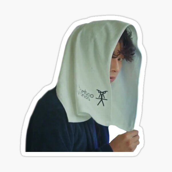 Kim Shin in a Towel Sticker