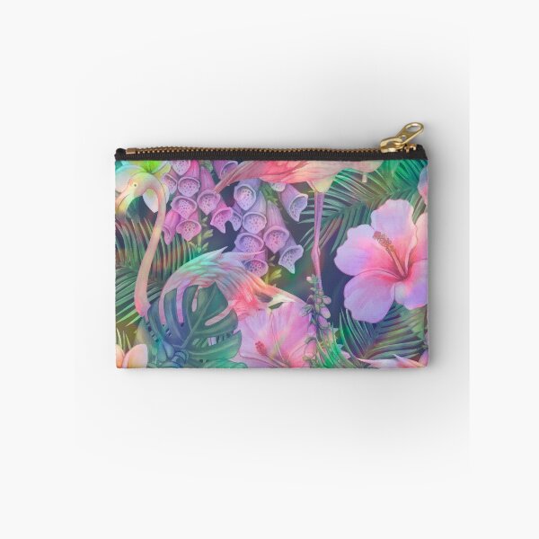 Item preview, holo tropic neon flamingo pattern designed and sold by Beeroclock.