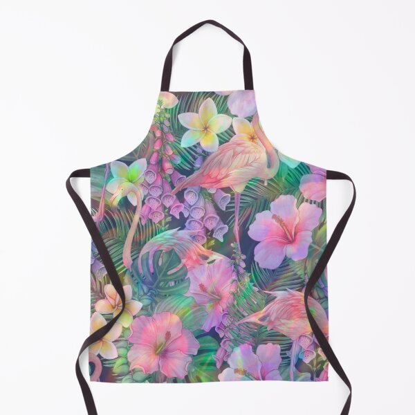 Item preview, holo tropic neon flamingo pattern designed and sold by Beeroclock.