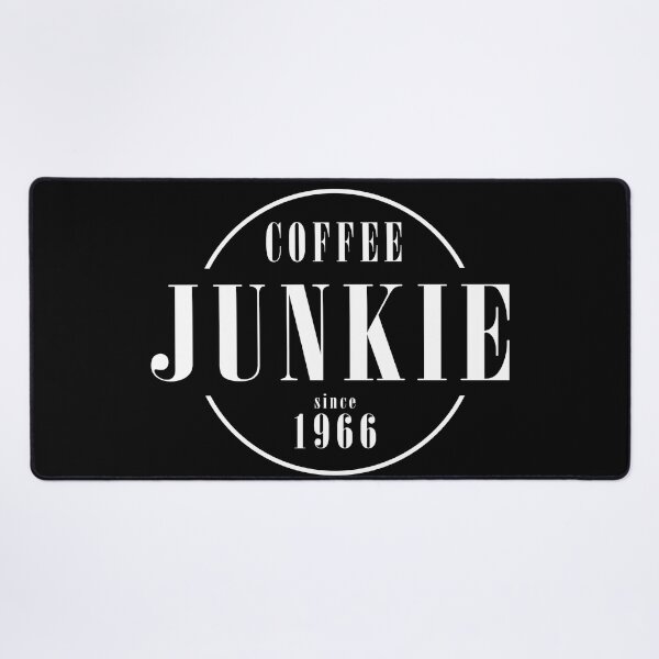 Item preview, Coffee Junkie since 1966 - Black designed and sold by AlfabetDesign.