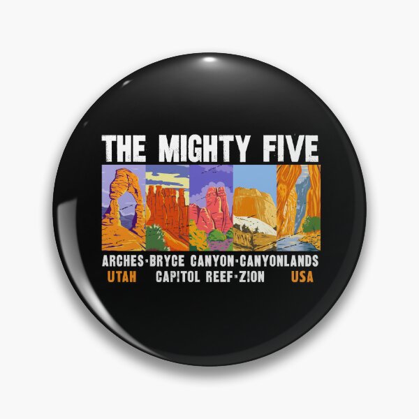 Item preview, Mighty Five Utah National Parks List Vintage designed and sold by KrisSidDesigns.