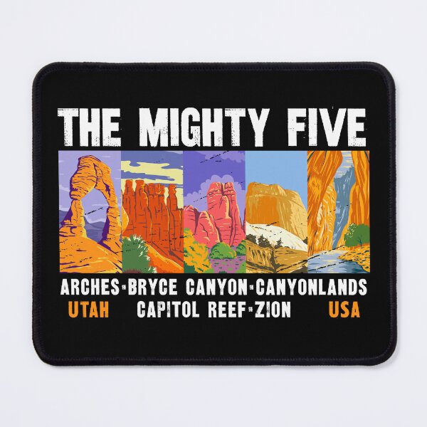 Item preview, Mighty Five Utah National Parks List Vintage designed and sold by KrisSidDesigns.