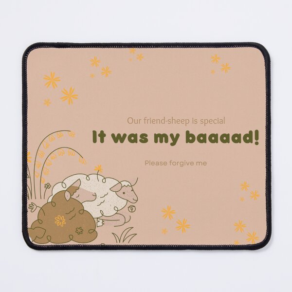 Item preview, Apology Greeting Card- It was my baaaad. Sheep Design designed and sold by ForscarlettPub.