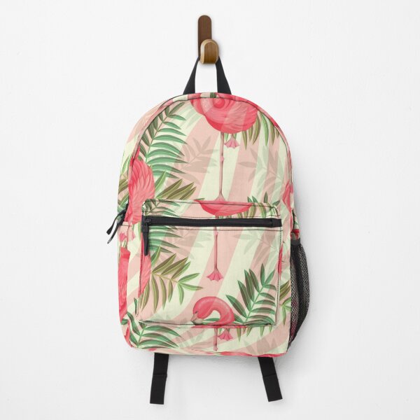 Item preview, yellow green flamingo and leaves summer pattern designed and sold by Beeroclock.