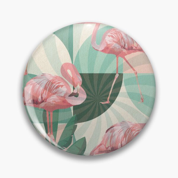 Item preview, retro colors pink flamingo summer swirl pattern designed and sold by Beeroclock.
