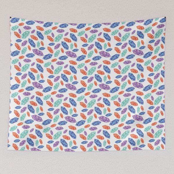 Item preview, Colorful Diamonds and Crystals Pattern designed and sold by Missing In Art.