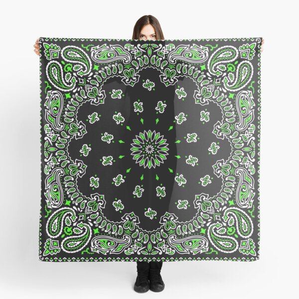 Item preview, Classic Paisley Bandana, Black and Green designed and sold by ravenxous.