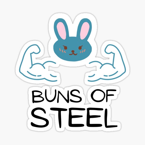 Muscle Bunny Stickers for Sale