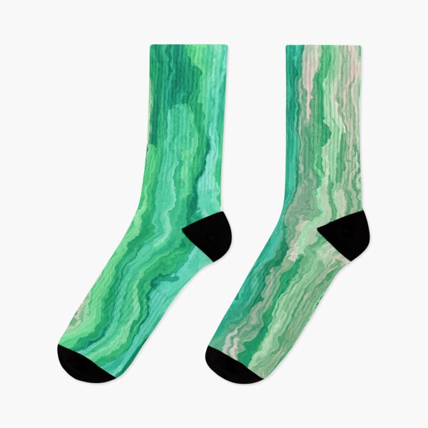 Item preview, Digital Abstract Striped Colorful Watercolor Painting Light, Mid-tone and Dark Green, Gray and Aqua Colors designed and sold by ColorOfTheYears.