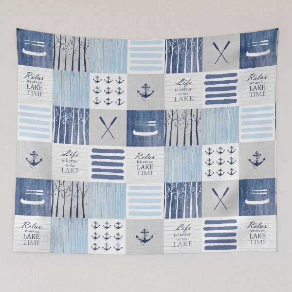 Item preview, Life is better at the lake patchwork designed and sold by Fibracreativa.
