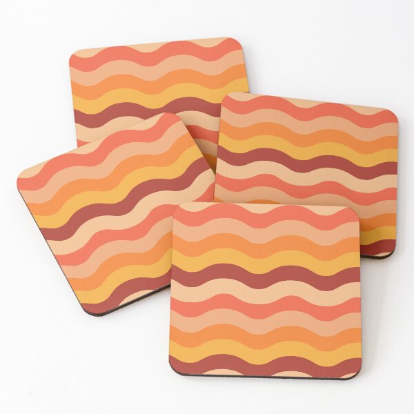 Item preview, Groovy retro 70s  pattern   orange, brown and yellow  waves  designed and sold by Yasminepatterns .