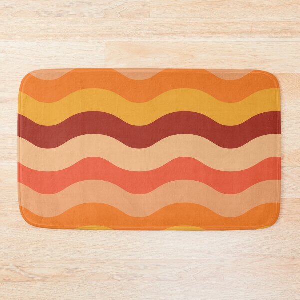Item preview, Groovy retro 70s  pattern   orange, brown and yellow  waves  designed and sold by Yasminepatterns .