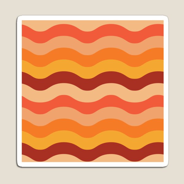 Item preview, Groovy retro 70s  pattern   orange, brown and yellow  waves  designed and sold by Yasminepatterns .