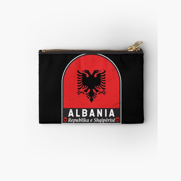 Item preview, Albania Flag Emblem Distressed Vintage designed and sold by KrisSidDesigns.