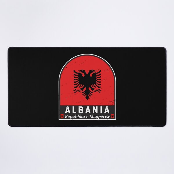 Item preview, Albania Flag Emblem Distressed Vintage designed and sold by KrisSidDesigns.
