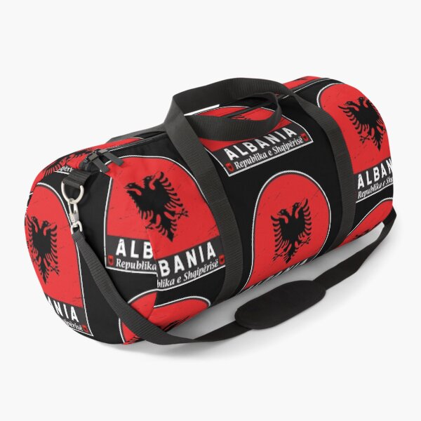 Item preview, Albania Flag Emblem Distressed Vintage designed and sold by KrisSidDesigns.