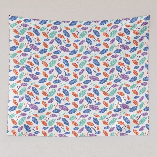 Item preview, Colorful Love Diamonds and Crystals Pattern designed and sold by Missing In Art.