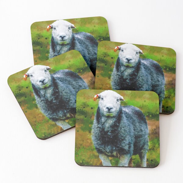 Item preview, Herdwick Sheep Oil Paint, Grey And White Herdwick Sheep, Herdwick Wool Sheep, Fluffy UK Herdwicks Sheep designed and sold by Paintcorner.