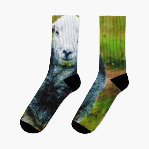 Item preview, Herdwick Sheep Oil Paint, Grey And White Herdwick Sheep, Herdwick Wool Sheep, Fluffy UK Herdwicks Sheep designed and sold by Paintcorner.