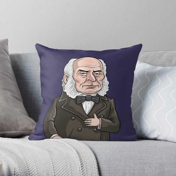 President John Quincy Adams (Design 2) Throw Pillow