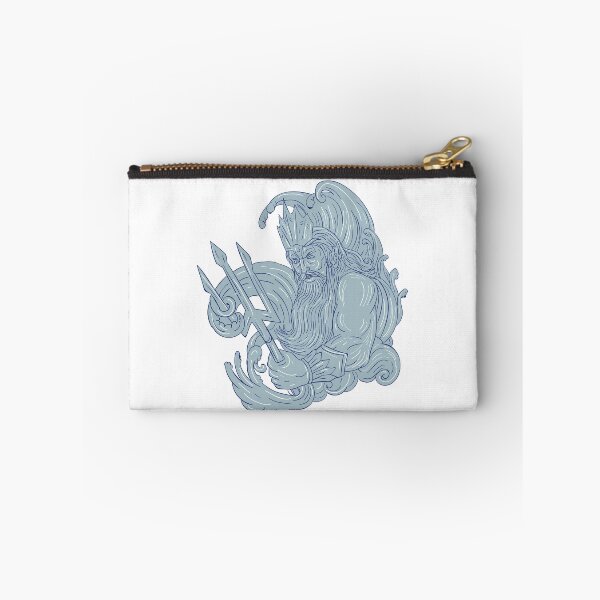 Item preview, Poseidon Trident Waves Drawing designed and sold by patrimonio.