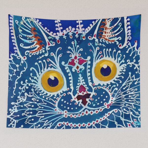 Item preview, Psychedelic Cat by Louis Wain designed and sold by WonderweissStudio.