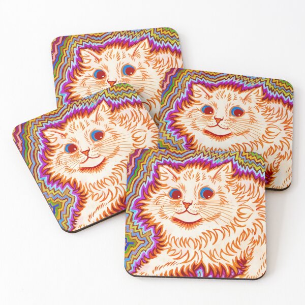 Item preview, Kaleidoscope Cats III by Louis Wain designed and sold by WonderweissStudio.