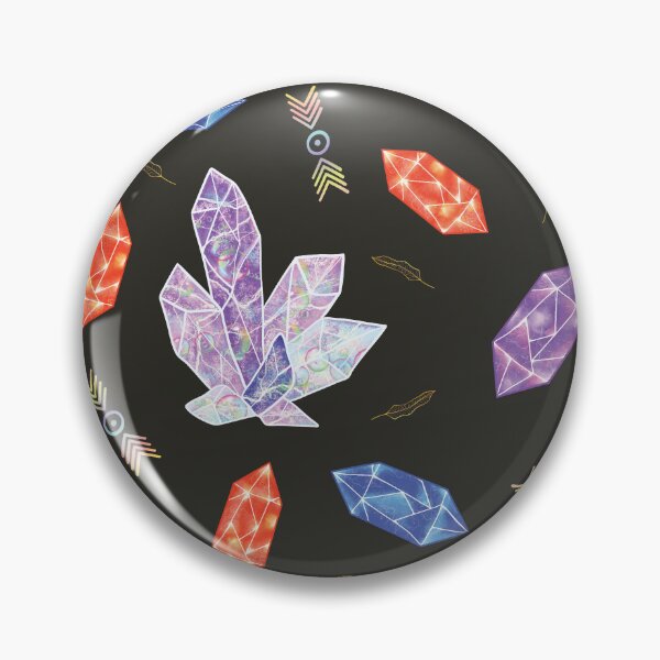 Item preview, Colorful Diamonds and Feathers in Black Pattern designed and sold by Missing In Art.