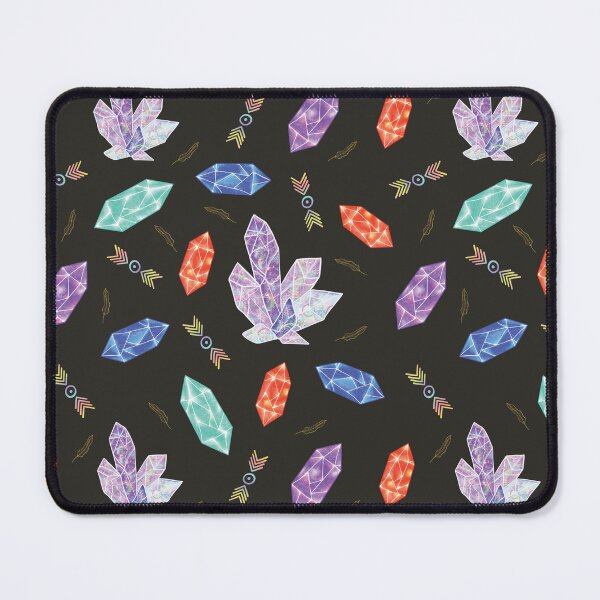 Item preview, Colorful Diamonds and Feathers in Black Pattern designed and sold by Missing In Art.