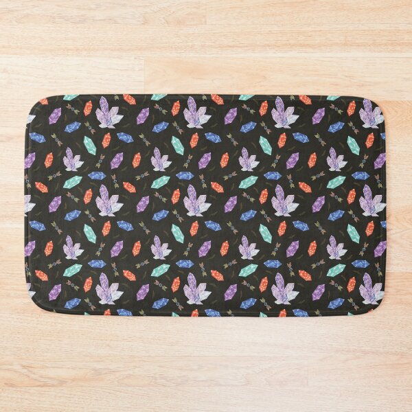Item preview, Colorful Diamonds and Feathers in Black Pattern designed and sold by Missing In Art.