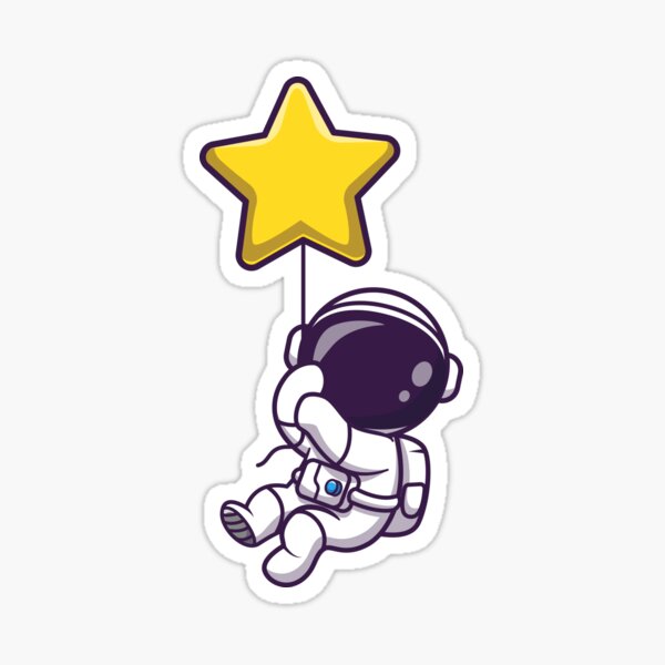 Item preview, Astronaut floating with star designed and sold by ReydaDesign.