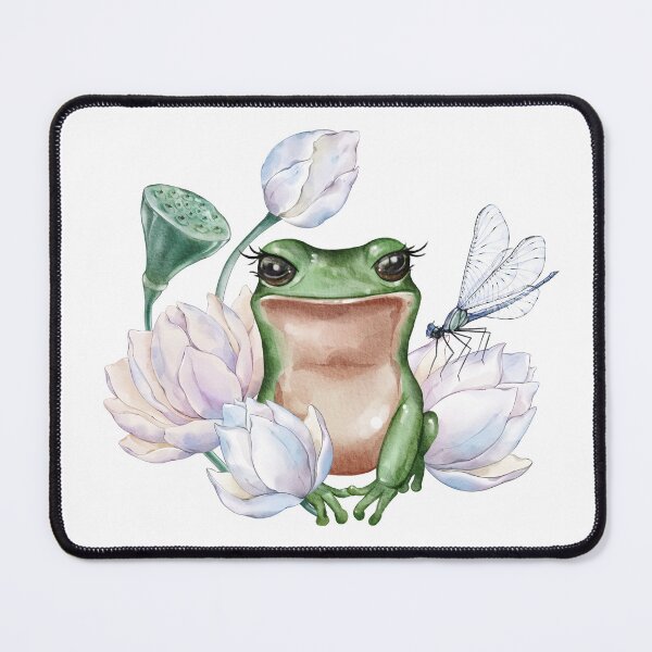 Artikelvorschau, Frosch mit Libelle in Lilien entworfen und verkauft von Shilovka.