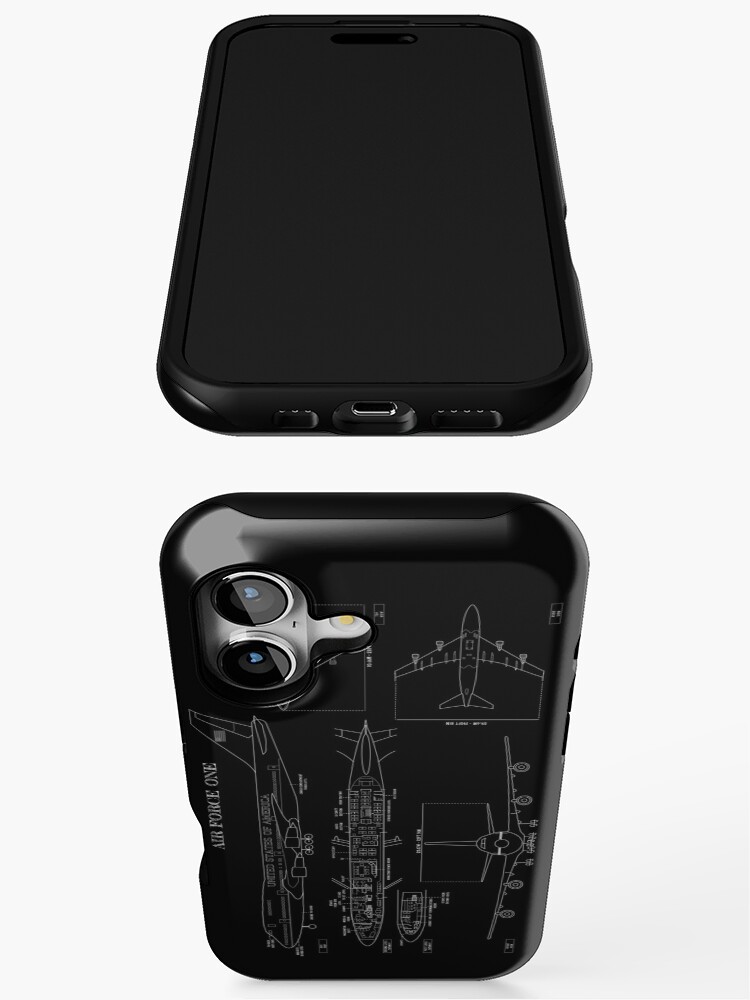 Air Force One - White Stencil-No Background iPhone Case