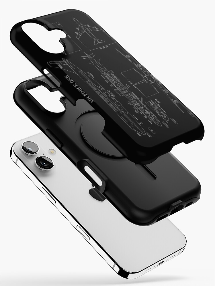 Air Force One - White Stencil-No Background iPhone Case