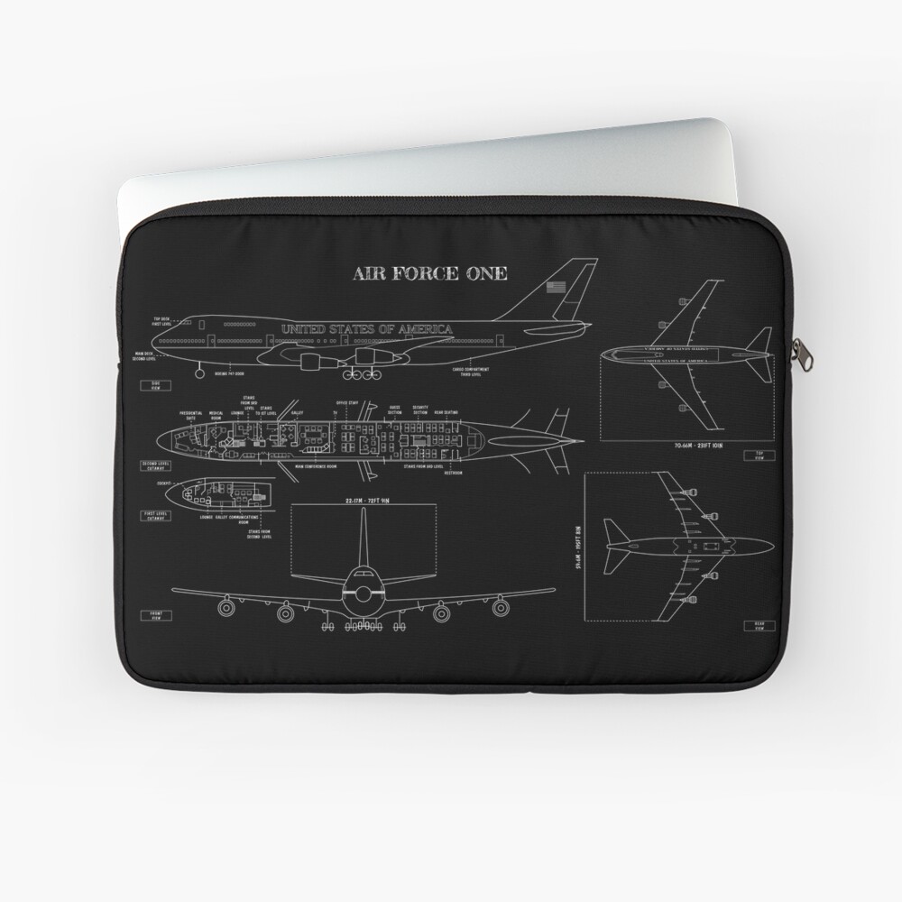 Air Force One - White Stencil-No Background iPhone Case