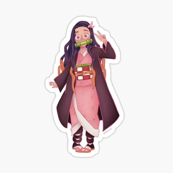 Nezuko Kimetsu No Yaiba Anime Sticker