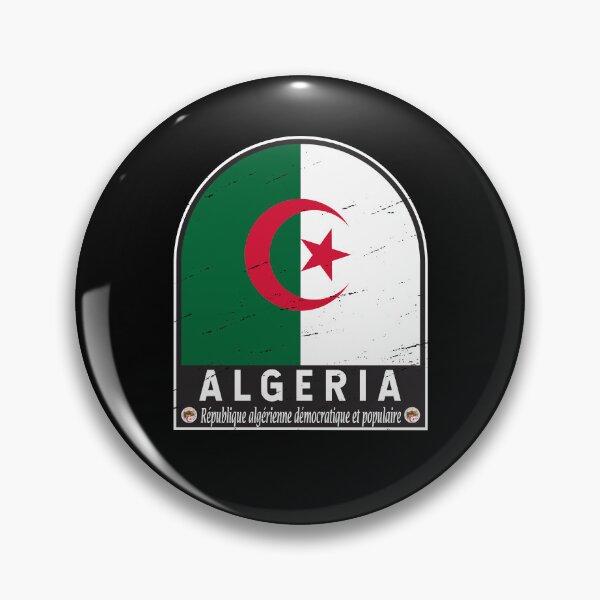 Item preview, Algeria Flag Emblem Distressed Vintage designed and sold by KrisSidDesigns.