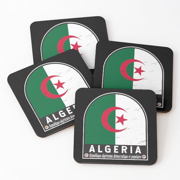 Item preview, Algeria Flag Emblem Distressed Vintage designed and sold by KrisSidDesigns.