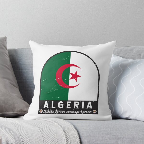 Item preview, Algeria Flag Emblem Distressed Vintage designed and sold by KrisSidDesigns.