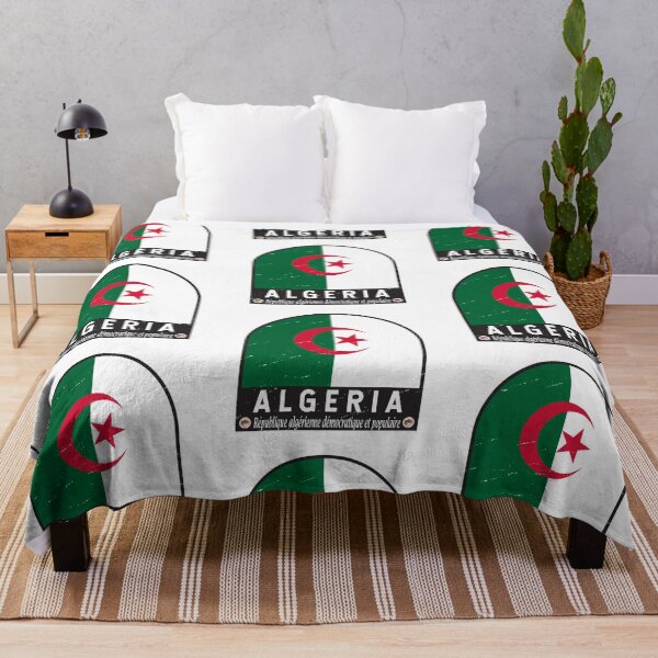 Item preview, Algeria Flag Emblem Distressed Vintage designed and sold by KrisSidDesigns.
