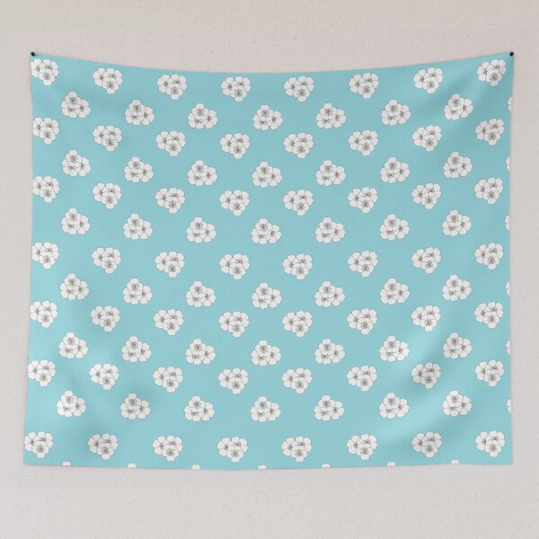 Item preview, Cherry Blossom Turquoise Background designed and sold by SarahCBrooks.