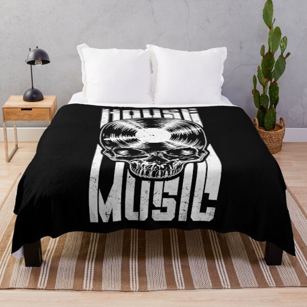 Item preview, House Music DJ Vinyl Record Music Lover Gothic Skull LP designed and sold by GrandeDuc.