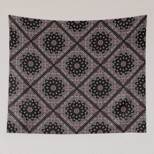 Item preview, Classic Paisley Bandana Reverse Pattern, Red and White designed and sold by ravenxous.