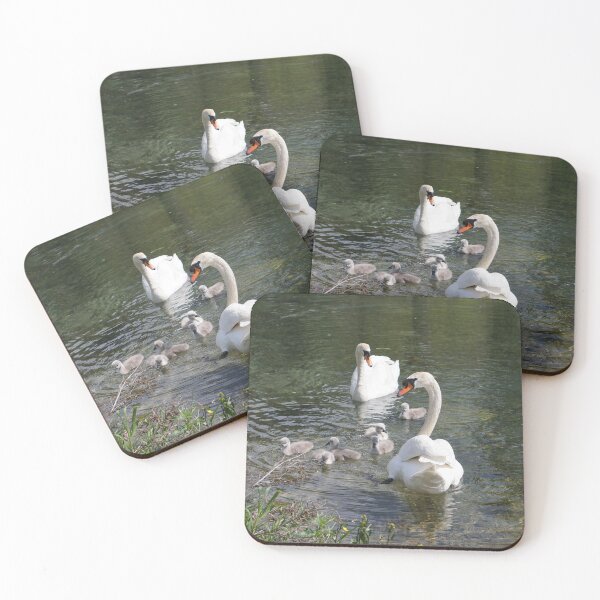 Item preview, swans with young designed and sold by distracted.
