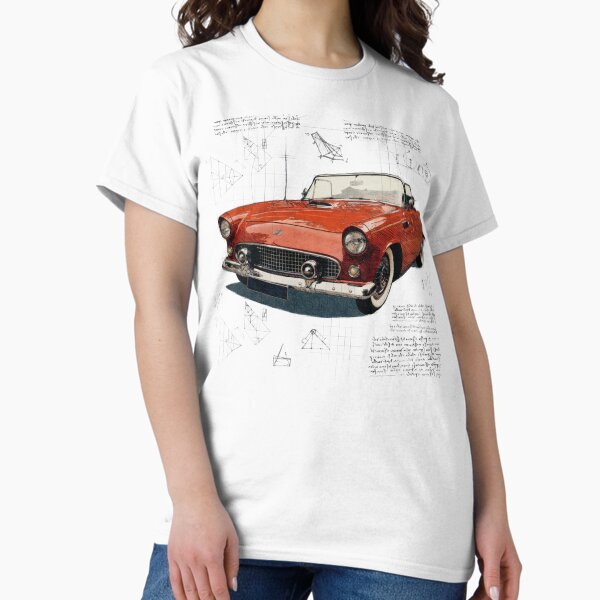 Vista previa del artículo con la obra «Ford Thunderbird 1955, 1956, 1957 Ford T Bird, Hot Rod clásico», diseñado y vendido por Carlostshirts.