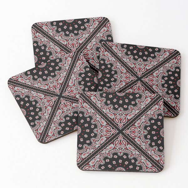 Item preview, Classic Paisley Bandana Reverse Pattern, Red and White designed and sold by ravenxous.