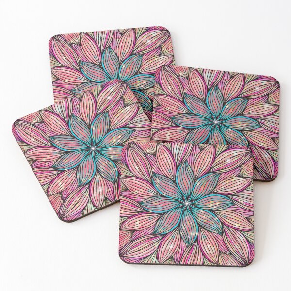 Item preview, Pink and Teal Petals and Seed Pods Collection 050422 by Kristi Duggins designed and sold by Kristi Duggins.