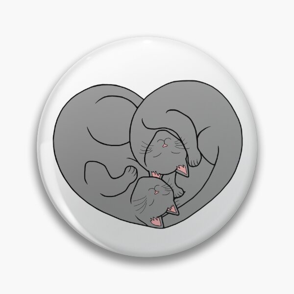 Item preview, Cute Gray Cat Heart designed and sold by Deborah Camp.