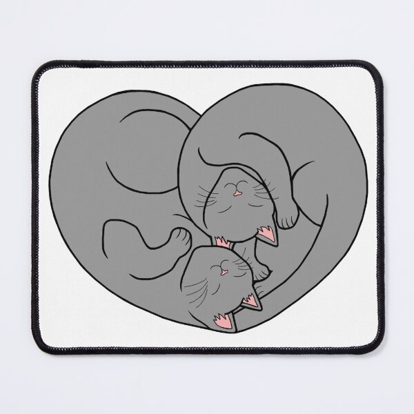 Item preview, Cute Gray Cat Heart designed and sold by Deborah Camp.